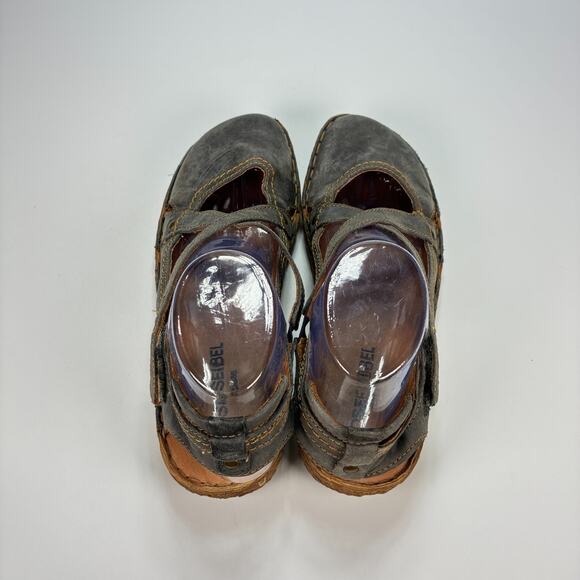 Josef Seibel Rosalie 13 Dark Blue Leather Hook & Loop Women’s Size US 9.5 EU 40 - Picture 6 of 10